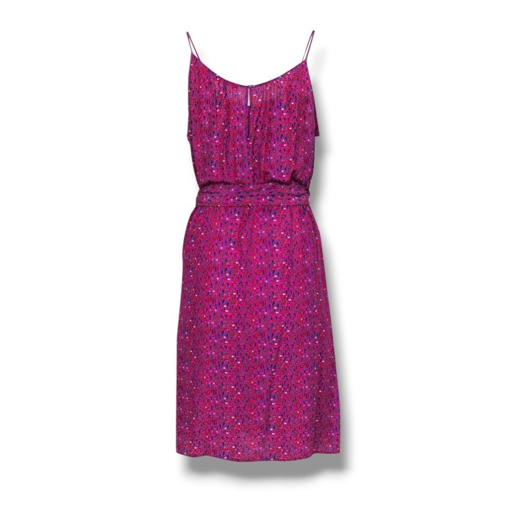 Rebecca Taylor Purple Printed Mini Dress M - Picture 2 of 6